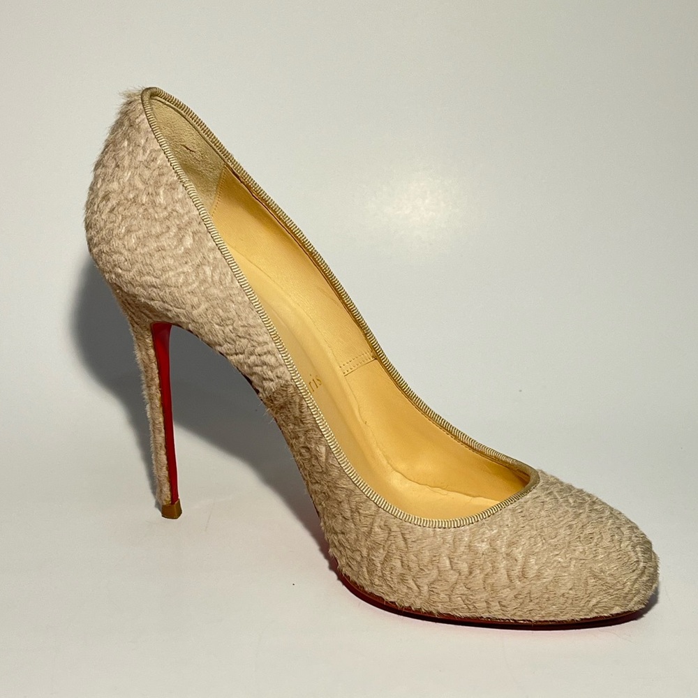 Christian Louboutin Size 36 Fifi Astrakan Hair Round Toe Pumps Authentic COA - Picture 13 of 13